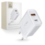 TECH-PROTECT C30W 2-портова мрежова зарядна PD 30W / QC3.0, бяла