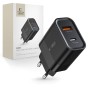 TECH-PROTECT C30W 2-портово мрежово зарядно PD 30W / QC3.0 черно