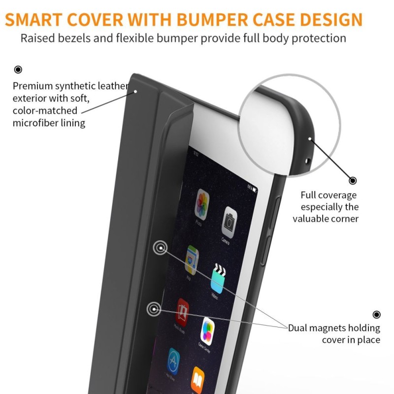 TECH-PROTECT SMARTCASE IPAD 9.7” 5 / 6 / 2017-2018 BLACK - TECH-PROTECT SMARTCASE IPAD 9.7” 5 / 6 / 2017-2018 BLACK - 99759520