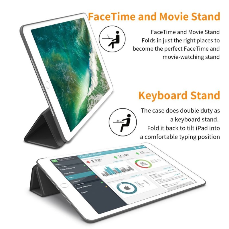 TECH-PROTECT SMARTCASE IPAD 9.7” 5 / 6 / 2017-2018 BLACK - TECH-PROTECT SMARTCASE IPAD 9.7” 5 / 6 / 2017-2018 BLACK - 99759520